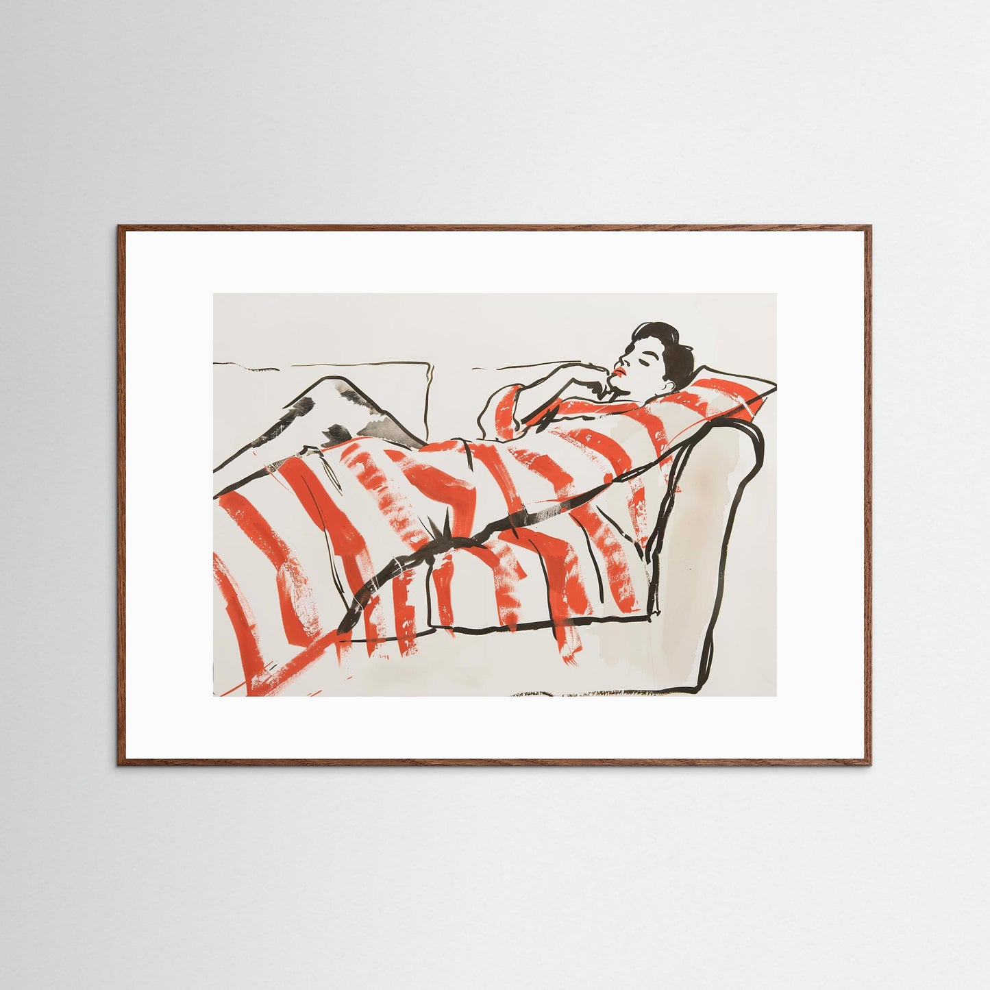 Nap time in red stripes