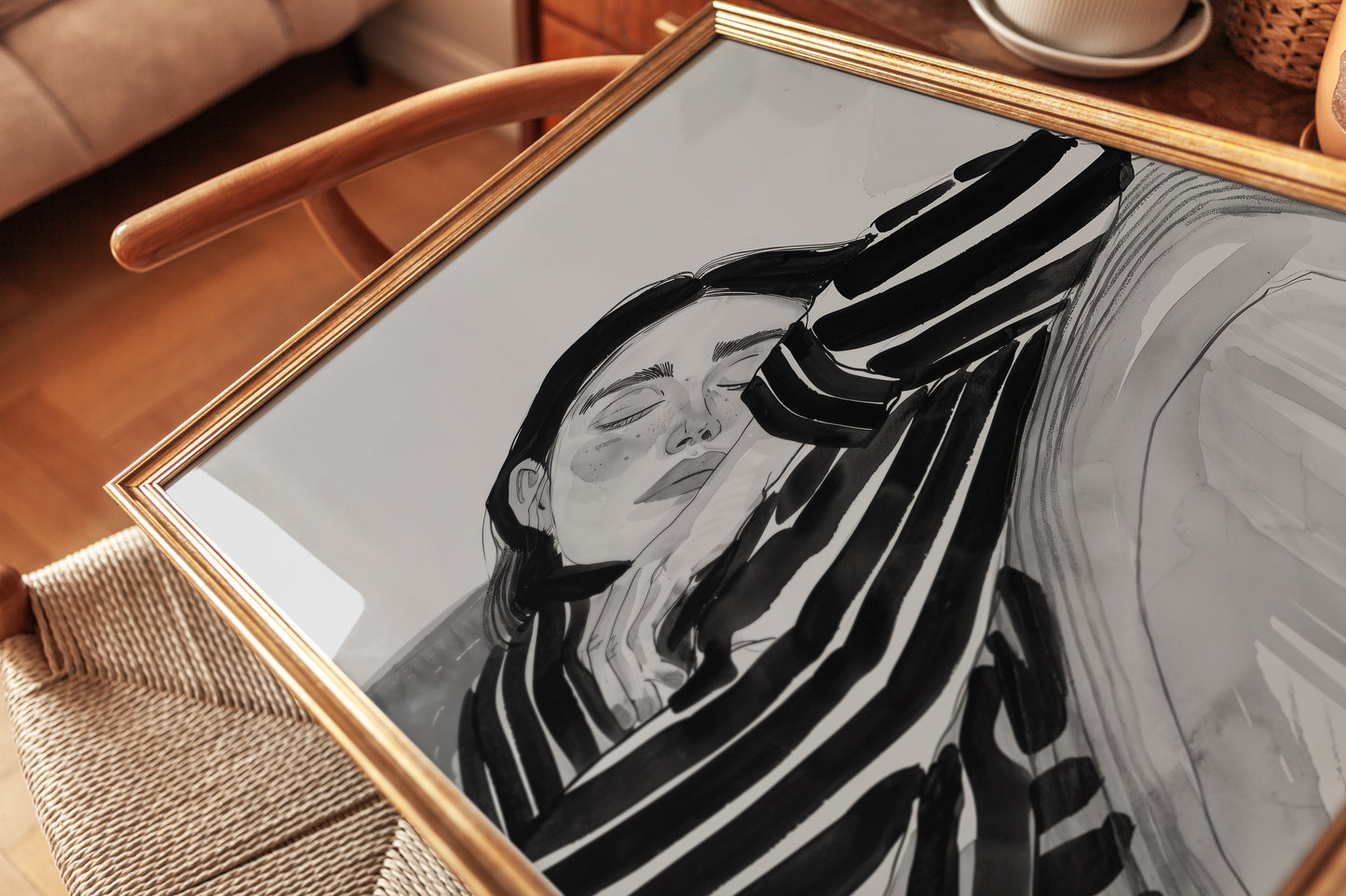 Calm Moment on Couch