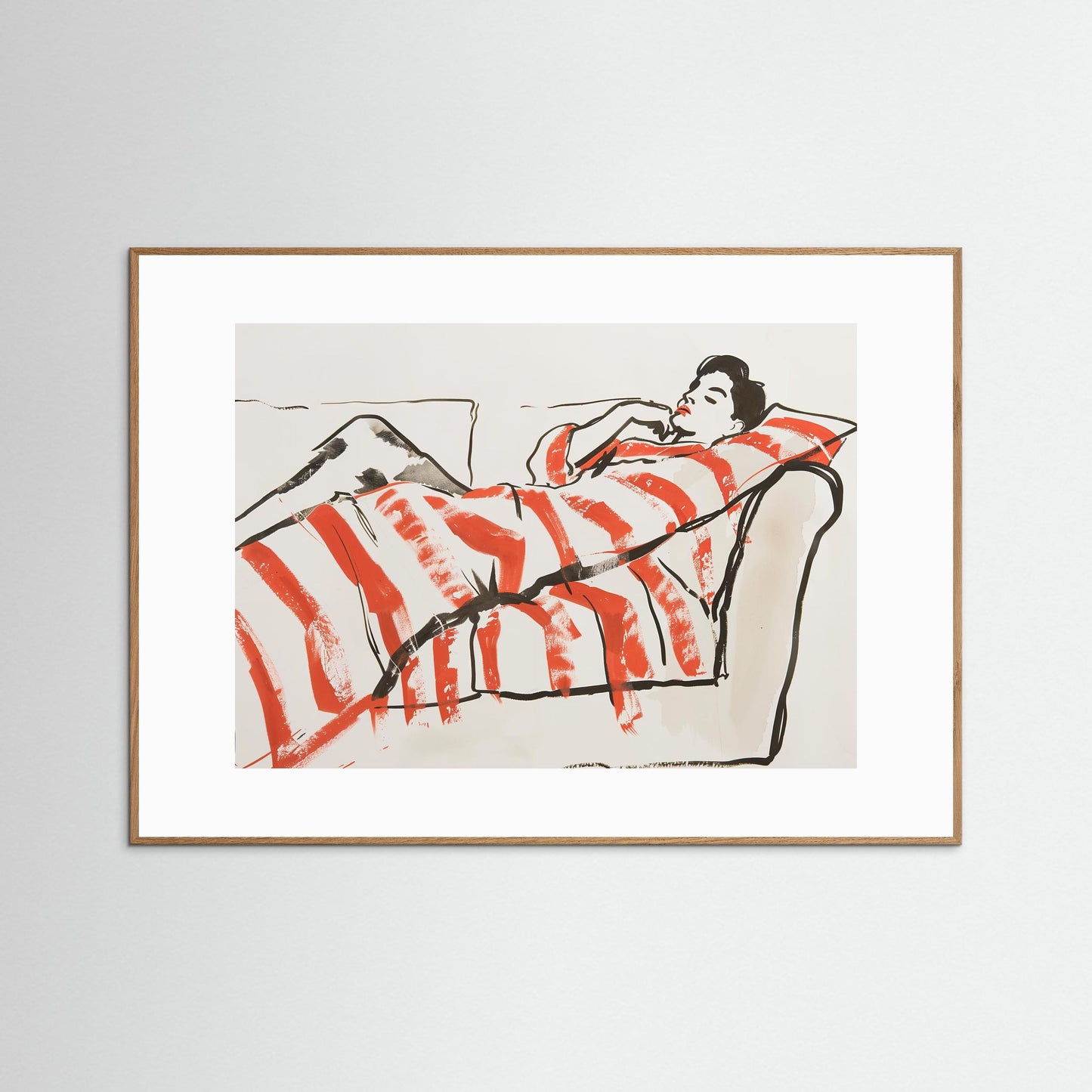 Nap time in red stripes